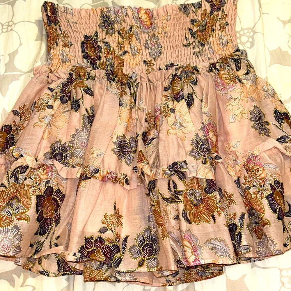 Olivacious lined Ruffle mini skirt